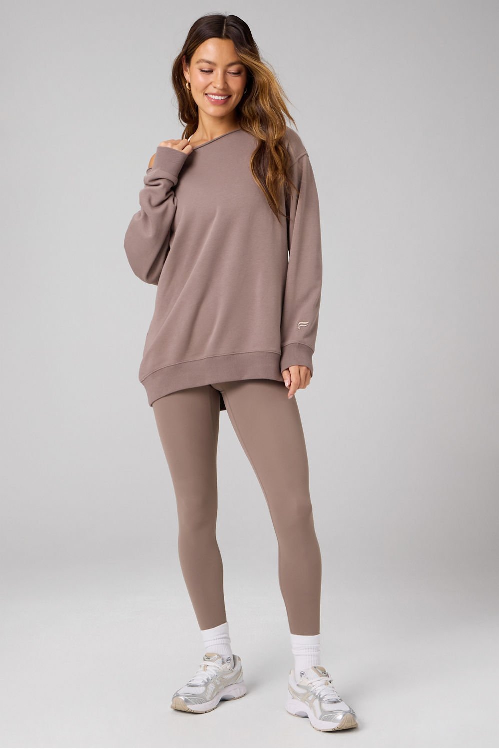 Fabletics Year Round Terry Off Shoulder Tunic