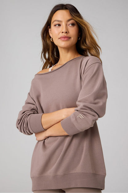 Fabletics Year Round Terry Off Shoulder Tunic