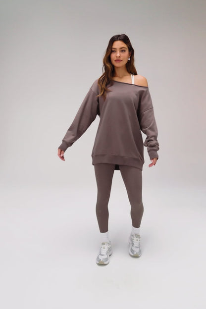 Fabletics Year Round Terry Off Shoulder Tunic