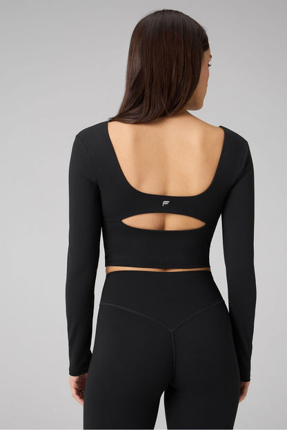 Fabletics PureLuxe Long-Sleeve Built-In Bra Top
