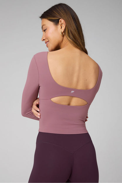 Fabletics PureLuxe Long-Sleeve Built-In Bra Top