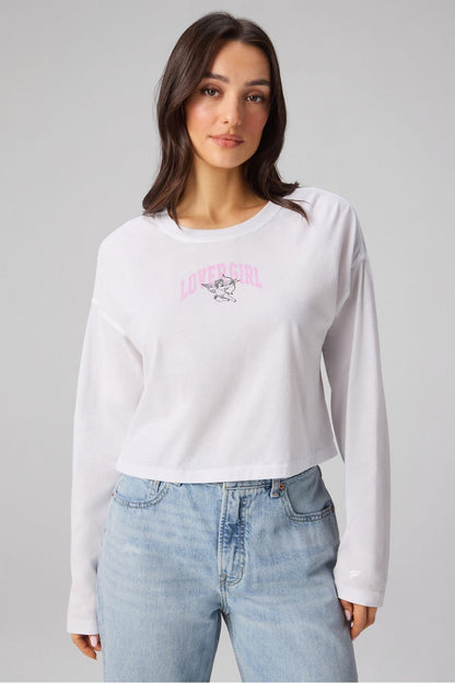 Fabletics 100% Cotton Boxy Long-Sleeve Tee