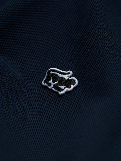 Denim Tears Pique Panther Long Sleeve Polo Navy