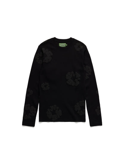 Denim Tears Cotton Wreath Thermal Long Sleeve Black Mono