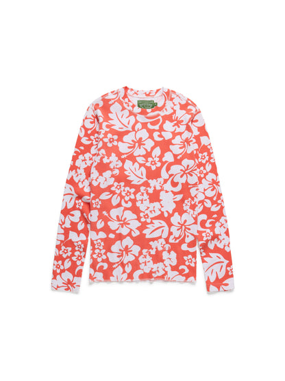 Denim Tears Cotton Wreath Thermal Long Sleeve Hibiscus Orange