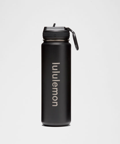 Lululemon Back to Life Sport Bottle 24oz *Straw Lid Black