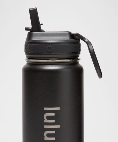 Lululemon Back to Life Sport Bottle 24oz *Straw Lid Black