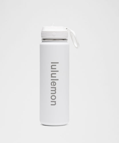 Lululemon Back to Life Sport Bottle 24oz *Straw Lid White
