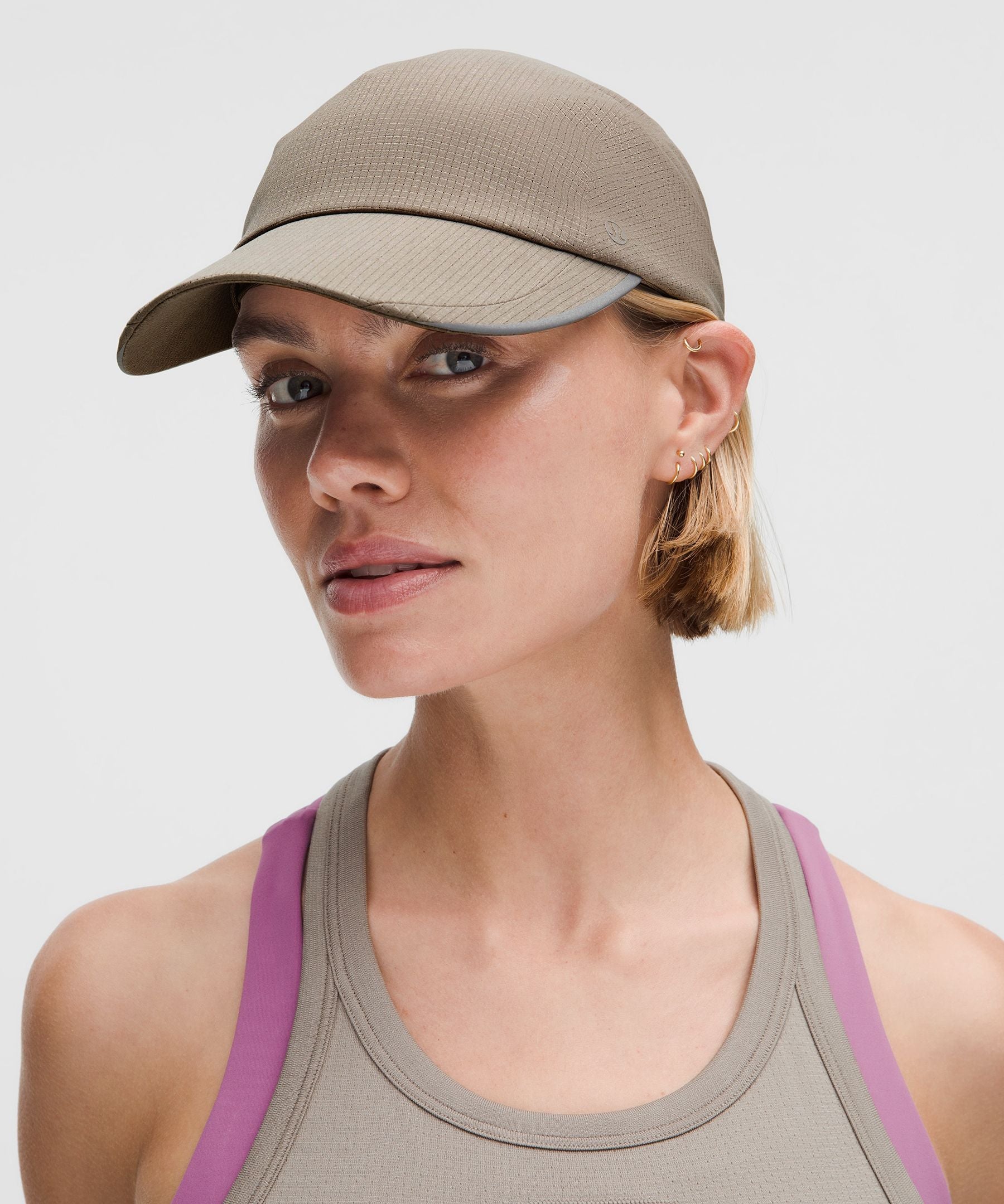 Lululemon Fast and Free Running Hat *WovenAir Warm Ash Grey