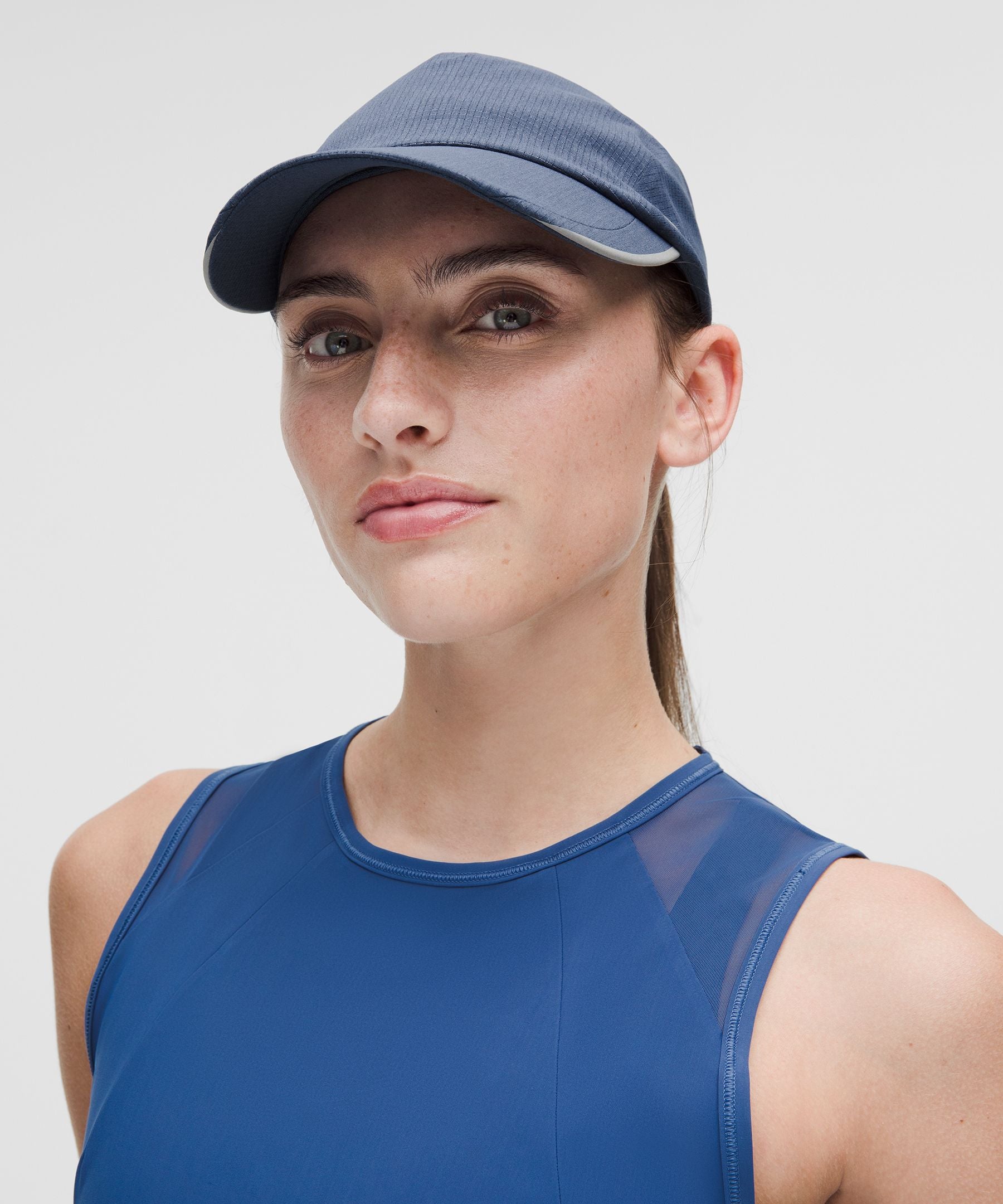 Lululemon Fast and Free Running Hat *WovenAir Blue Twill