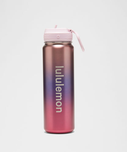 Lululemon Back to Life Sport Bottle 24oz *Straw Lid Blissful Pink/Dusty Lilac/Racer Pink