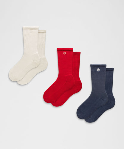Lululemon Unisex Daily Essential Crew Socks *3 Pack