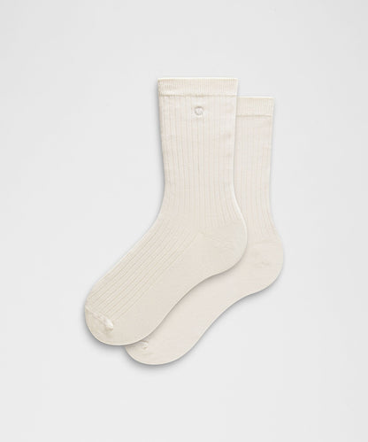 Lululemon Unisex Ribbed Cotton-Blend Crew Socks