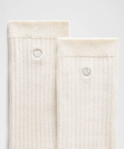 Lululemon Unisex Ribbed Cotton-Blend Crew Socks