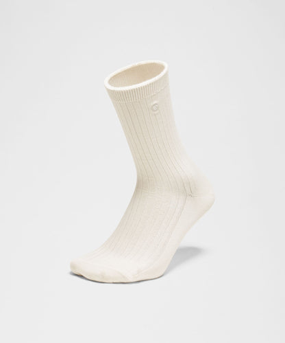 Lululemon Unisex Ribbed Cotton-Blend Crew Socks