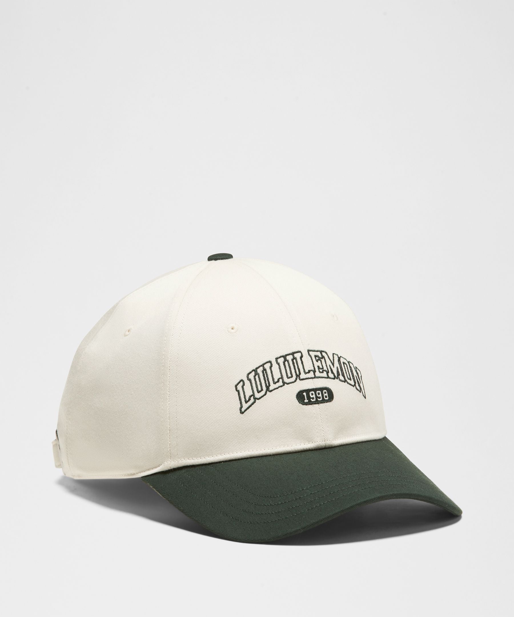 Lululemon Structured Ball Cap *1998 Light Ivory/Rainforest Green
