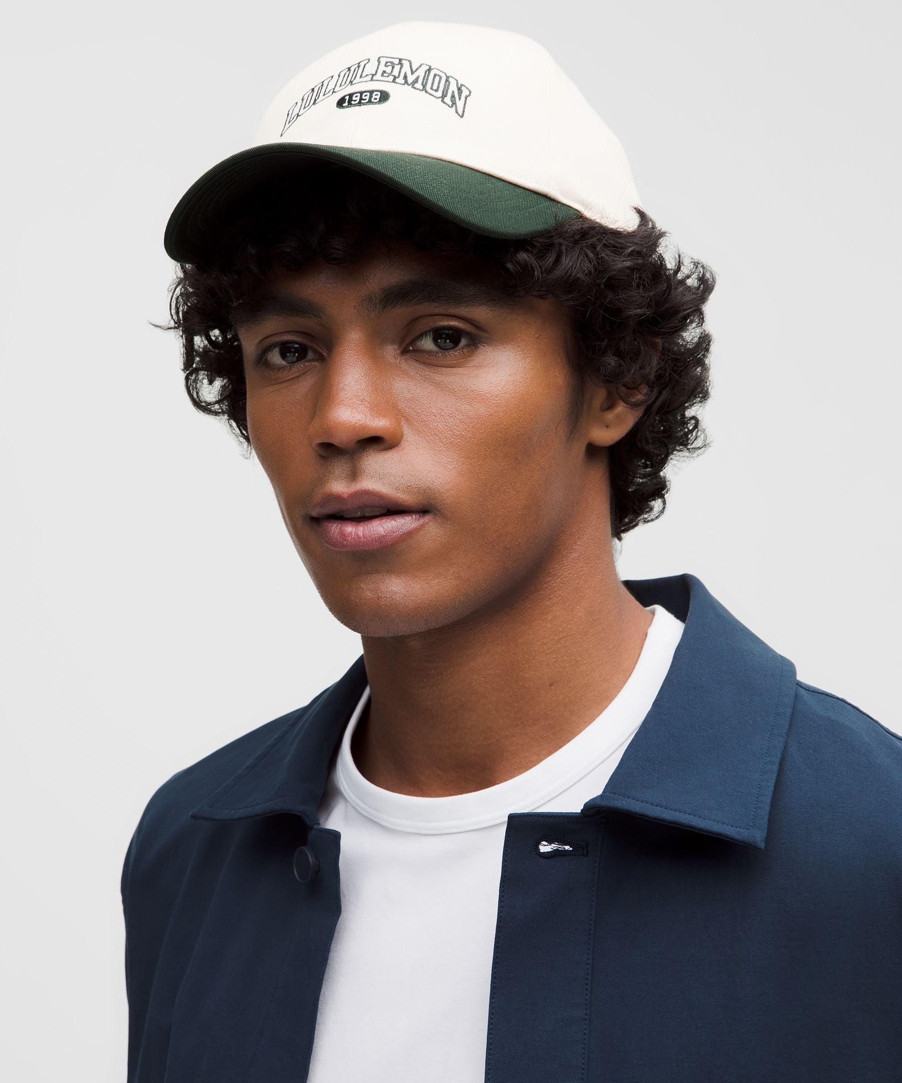 Lululemon Structured Ball Cap *1998 Light Ivory/Rainforest Green
