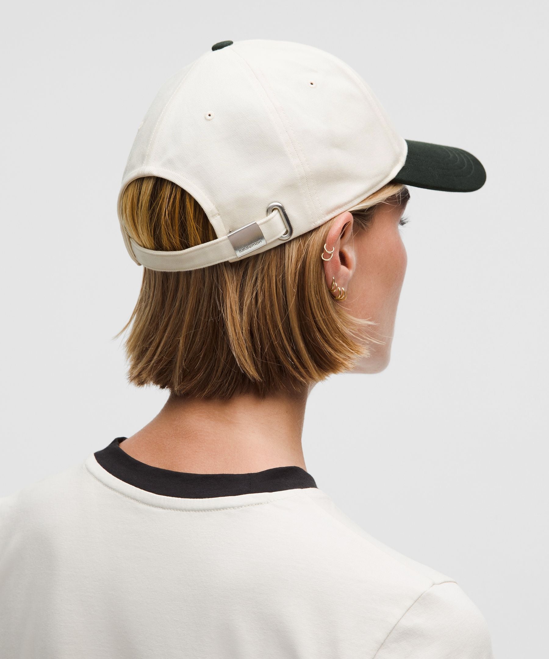 Lululemon Structured Ball Cap *1998 Light Ivory/Rainforest Green