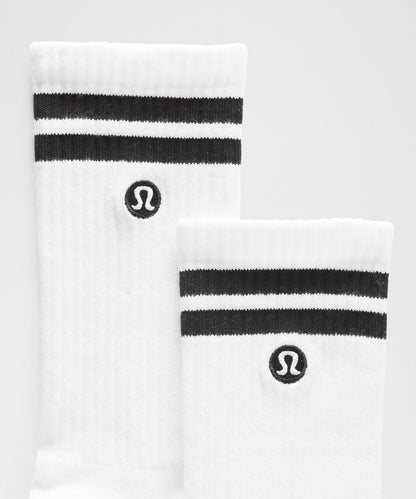 Lululemon Unisex Daily Essential Crew Socks 3 Pack *Stripe