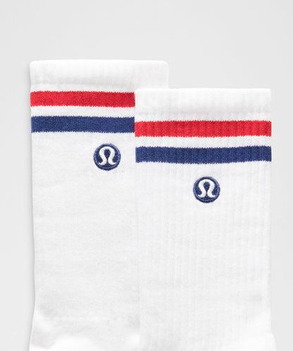 Lululemon Unisex Daily Essential Crew Socks *Stripe