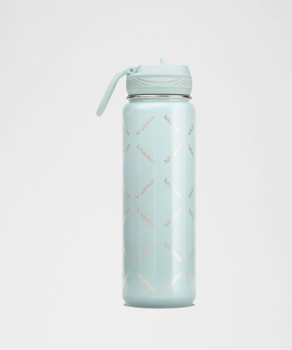 Lululemon Back to Life Sport Bottle 24oz Straw Lid *Print