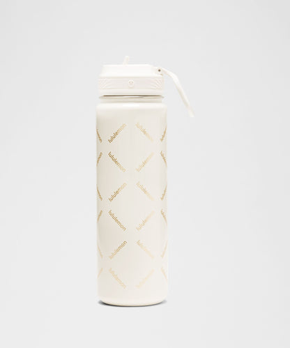 Lululemon Back to Life Sport Bottle 24oz Straw Lid *Print