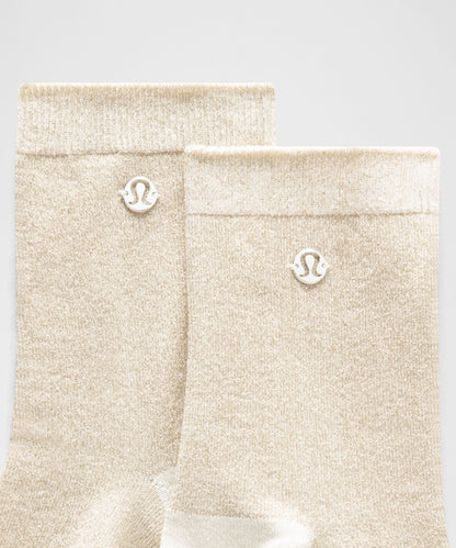 Lululemon Unisex Glitter Quarter Socks