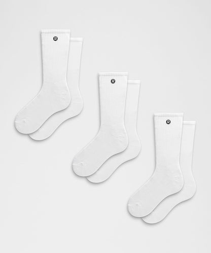 Lululemon Unisex Daily Essential Crew Socks *3 Pack