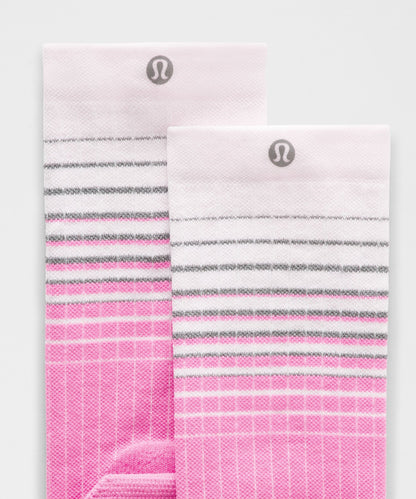 Lululemon Unisex Power Stride Crew Socks *Reflective Grid