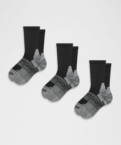 Lululemon Unisex Power Stride Cushion Crew Socks *3 Pack