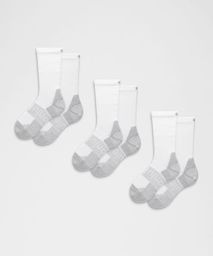 Lululemon Unisex Power Stride Cushion Crew Socks *3 Pack