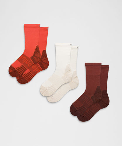 Lululemon Unisex Power Stride Cushion Crew Socks *3 Pack