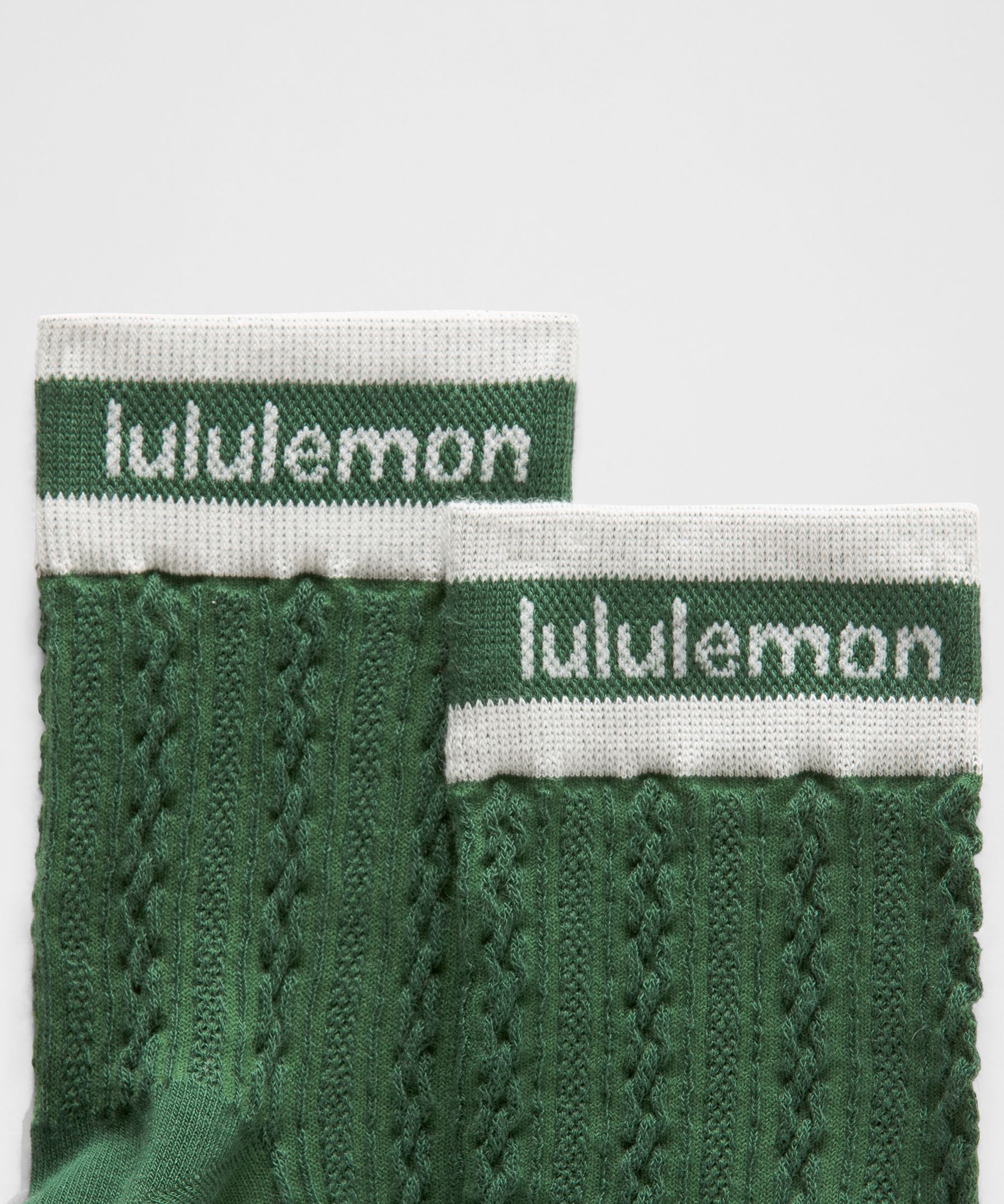 Lululemon Unisex Cable-Knit Quarter Socks