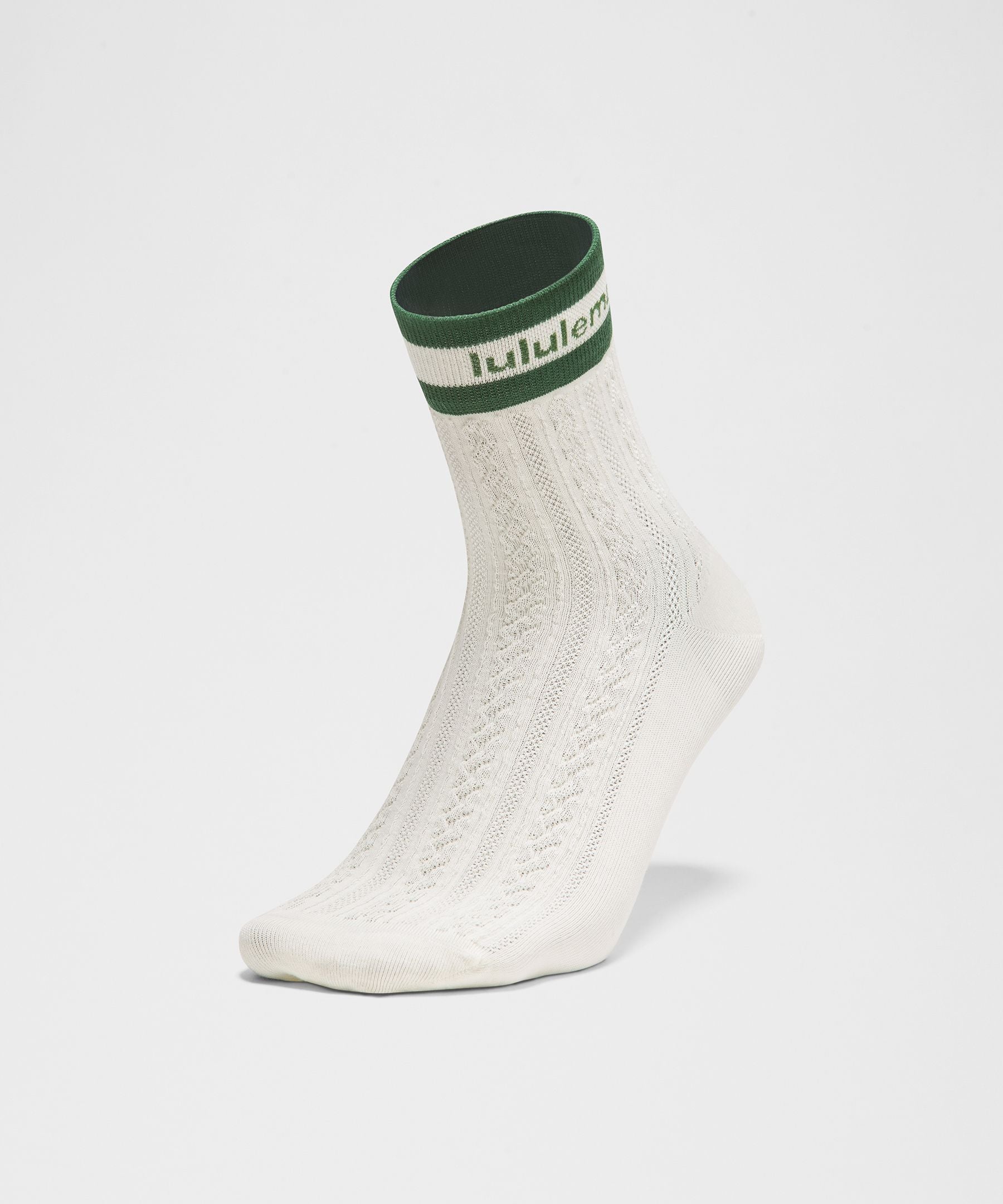 Lululemon Unisex Cable-Knit Quarter Socks