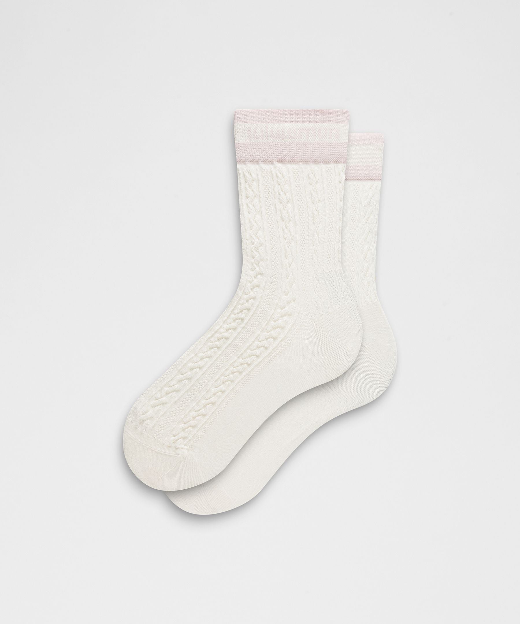 Lululemon Unisex Cable-Knit Quarter Socks