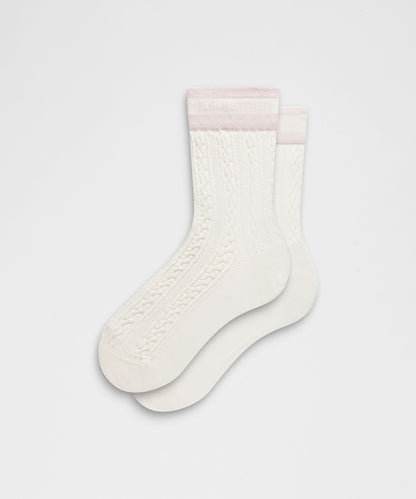 Lululemon Unisex Cable-Knit Quarter Socks