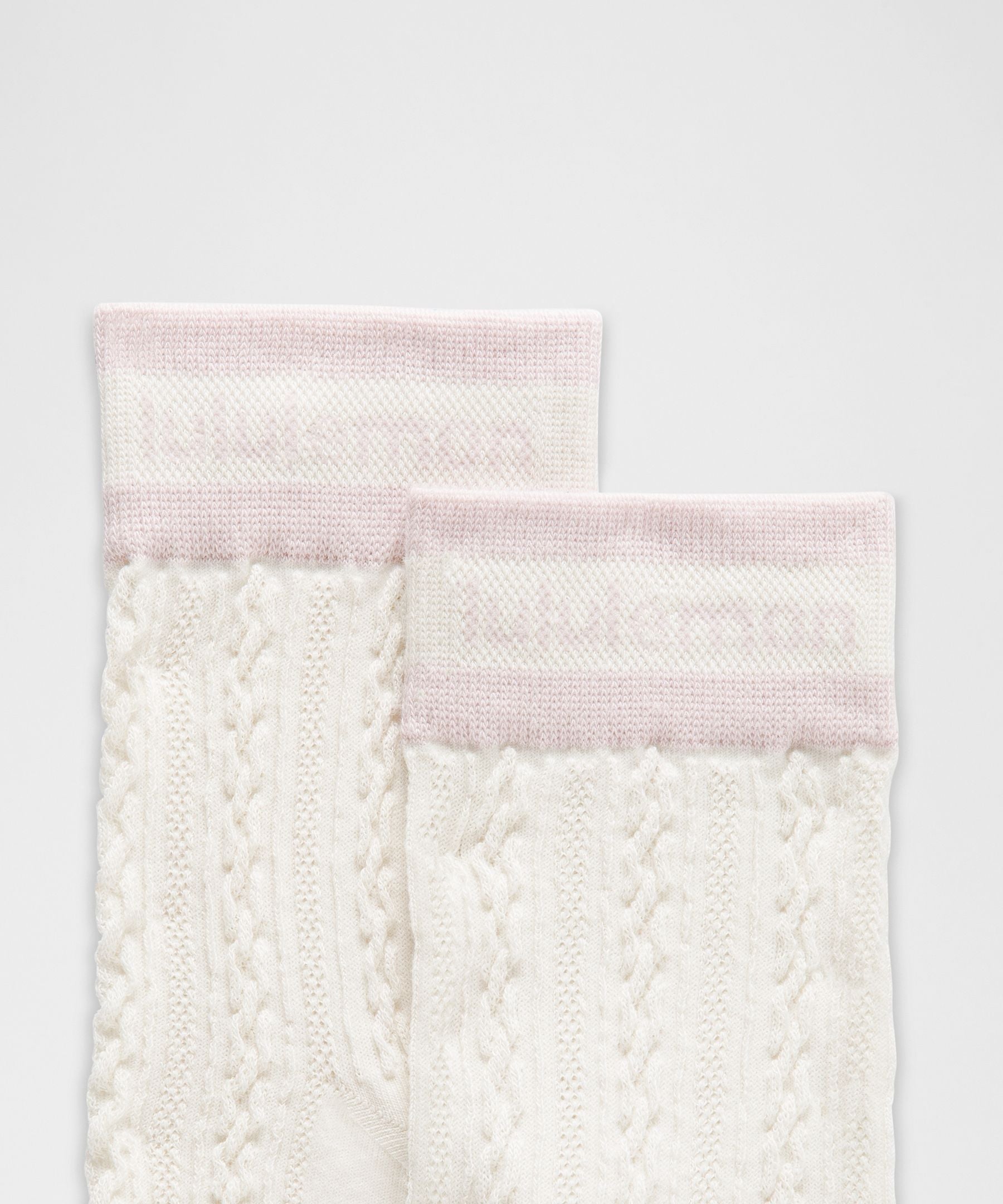 Lululemon Unisex Cable-Knit Quarter Socks