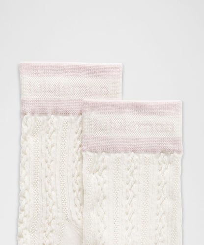 Lululemon Unisex Cable-Knit Quarter Socks