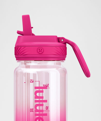 Lululemon Back to Life Clear Bottle 18oz Straw Lid *Ombre