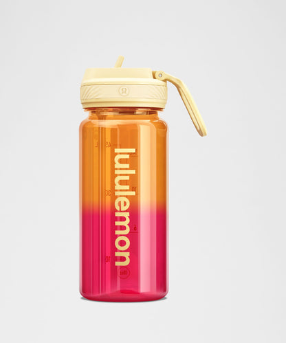 Lululemon Back to Life Clear Bottle 18oz Straw Lid *Ombre