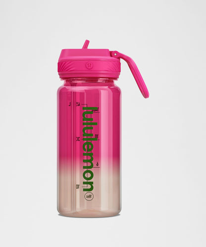 Lululemon Back to Life Clear Bottle 18oz Straw Lid *Ombre