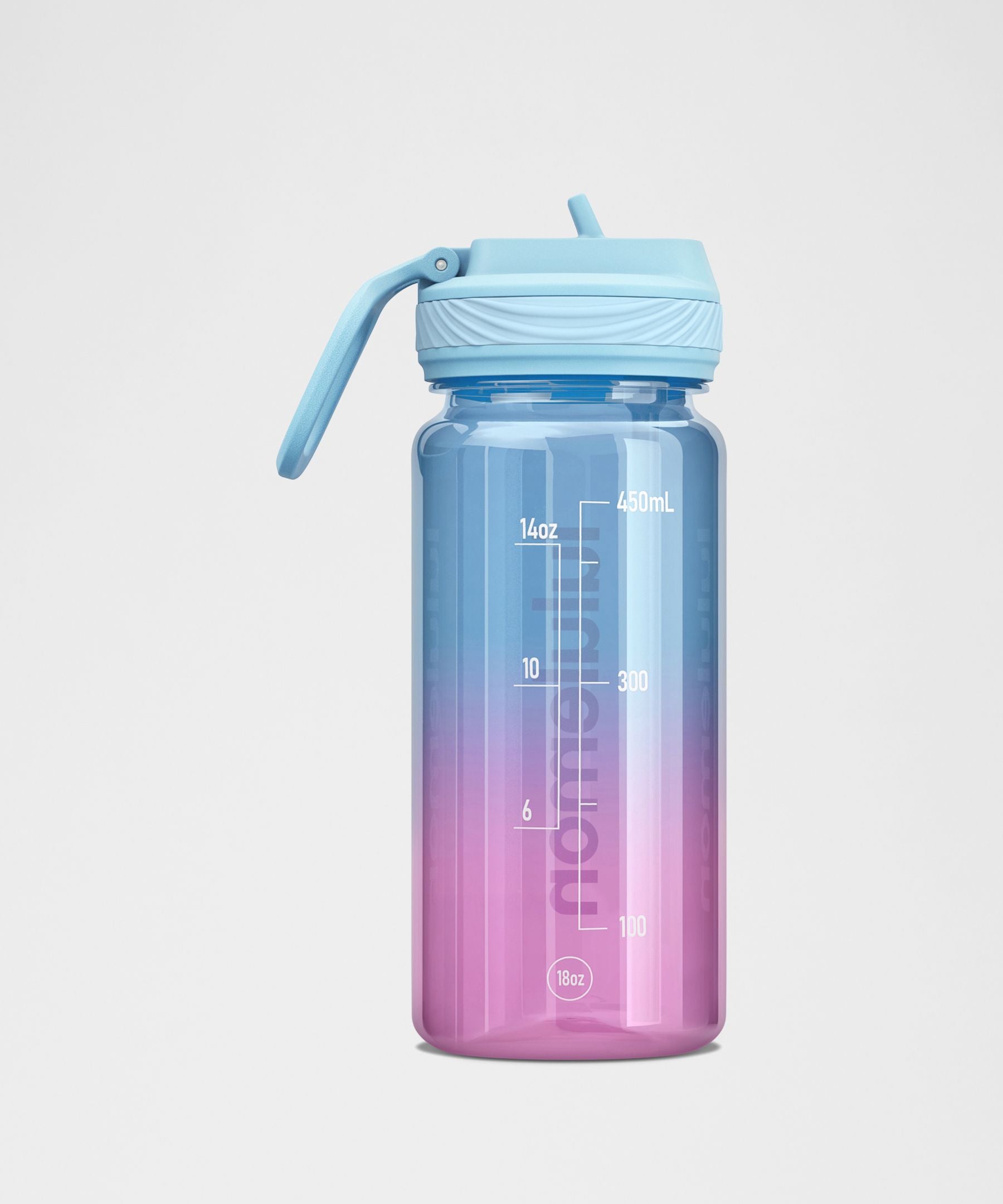 Lululemon Back to Life Clear Bottle 18oz Straw Lid *Ombre