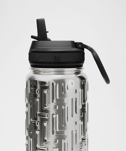 Lululemon Back to Life Sport Bottle 24oz Straw Lid *Monogram Shadow