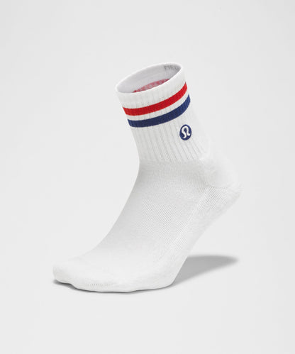 Lululemon Unisex Daily Essential Quarter Socks *Stripe