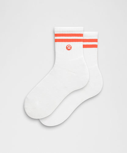 Lululemon Unisex Daily Essential Quarter Socks *Stripe