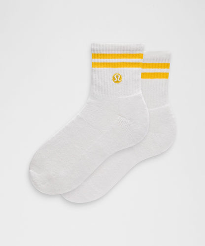 Lululemon Unisex Daily Essential Quarter Socks *Stripe