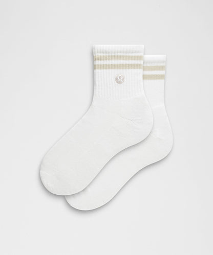Lululemon Unisex Daily Essential Quarter Socks *Stripe