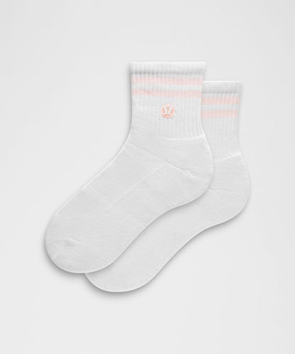 Lululemon Unisex Daily Essential Quarter Socks *Stripe