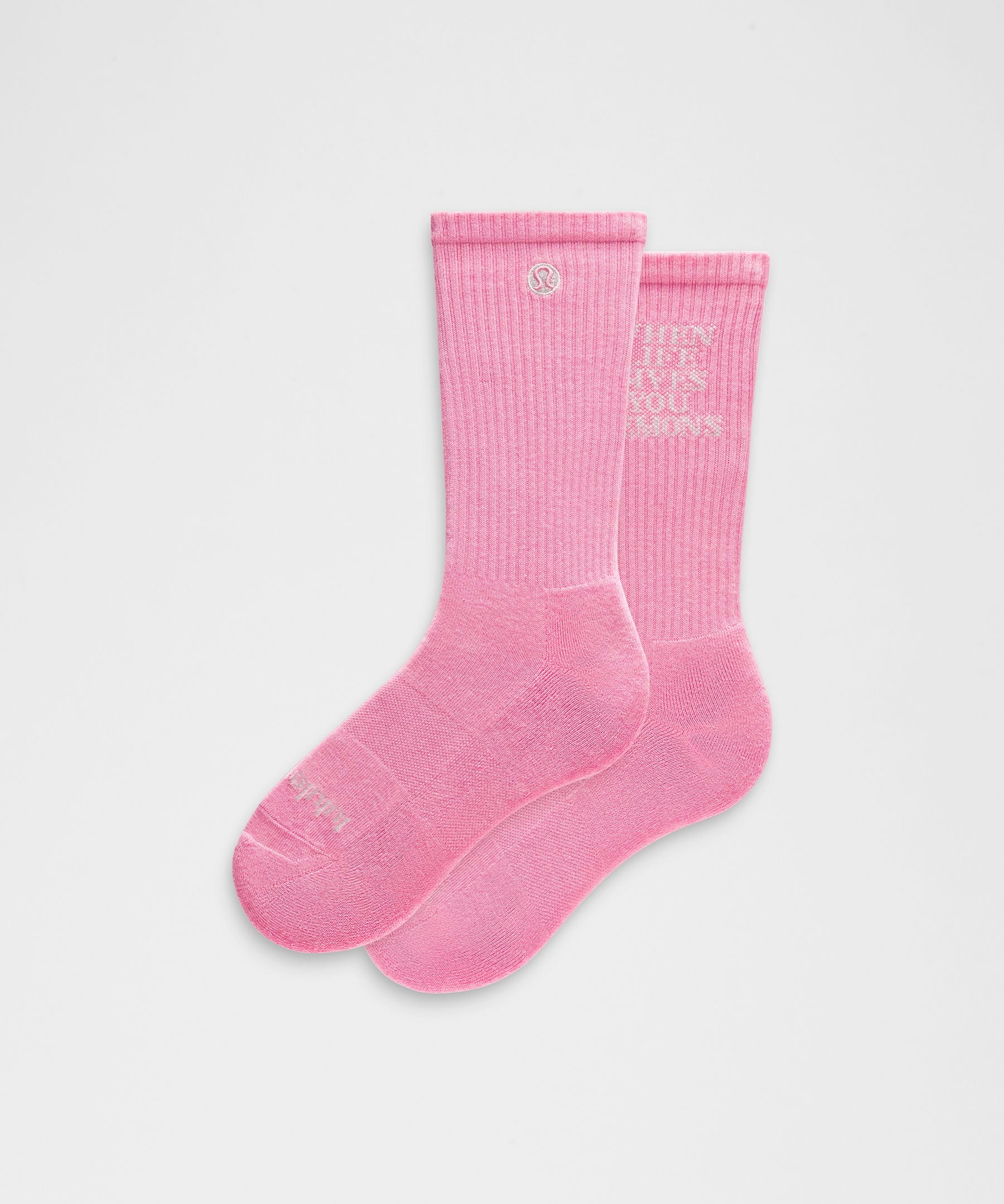 Lululemon Unisex Daily Essential Crew Socks *Lemons Quote