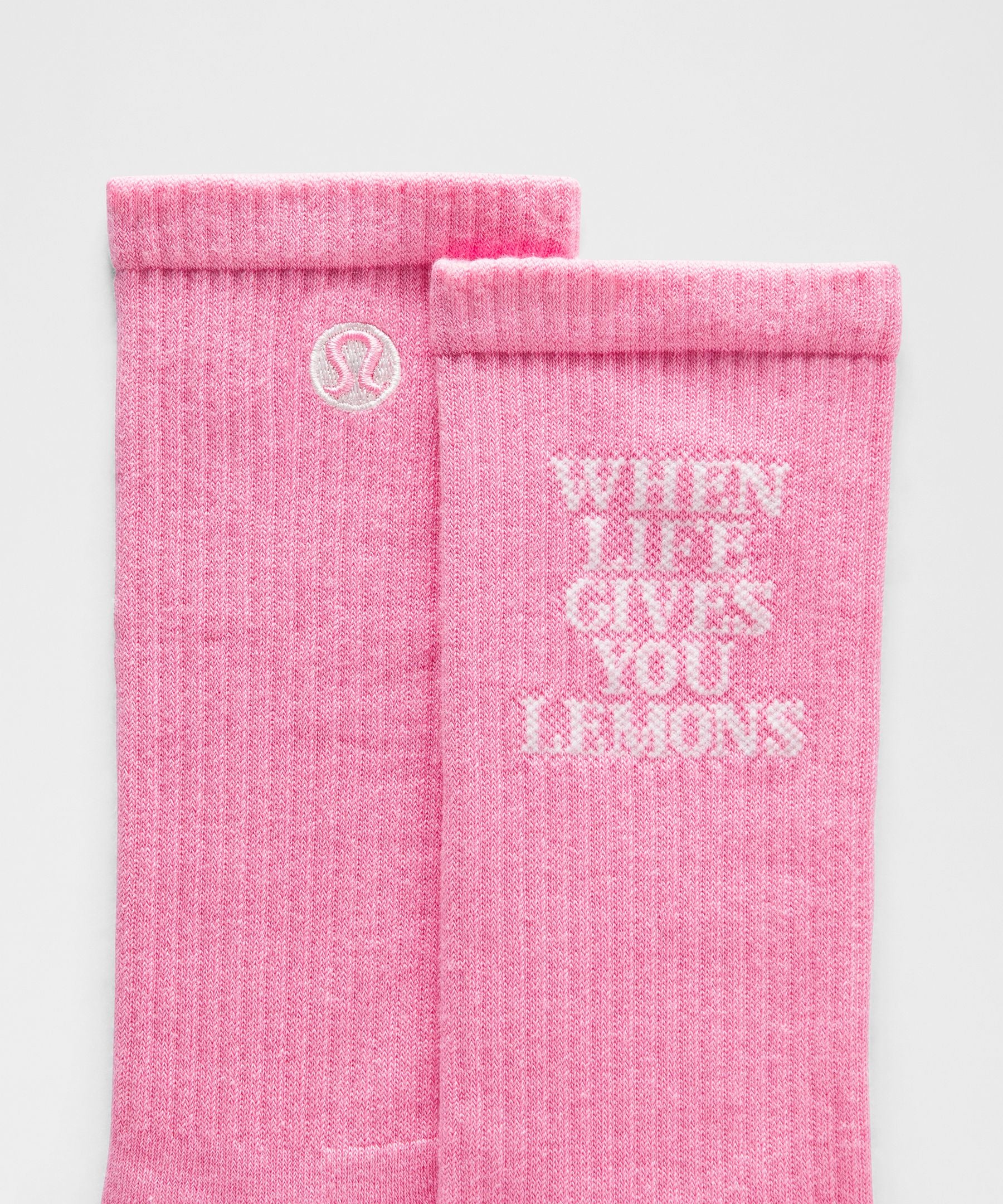 Lululemon Unisex Daily Essential Crew Socks *Lemons Quote